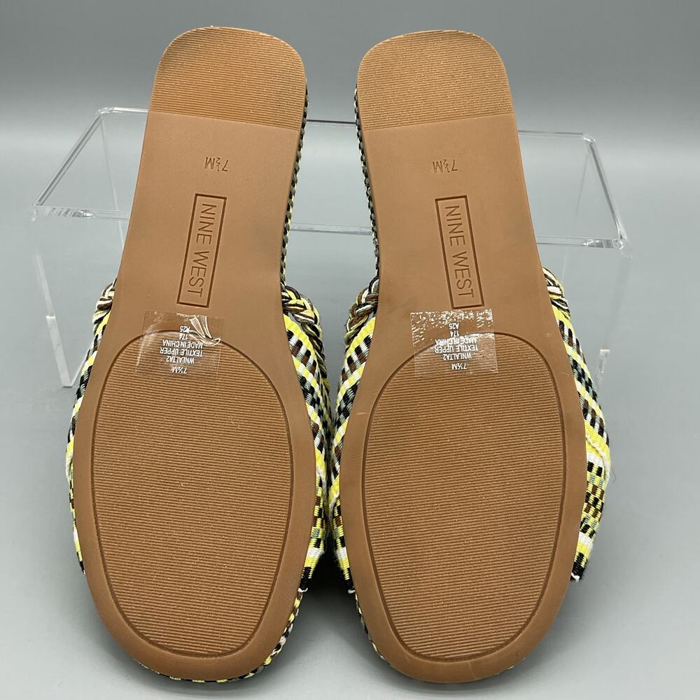 NEW Nine West Women’s Lalta Knotted Flat Slide Sandals Light Green Size 7.5M - Picture 8 of 10